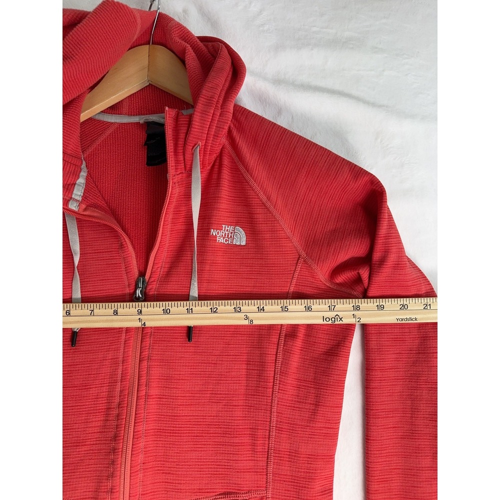 North Face Hoodie Womens Small Red Full Zip Fleece Jacket Outdoors Activewear - Picture 5 of 7